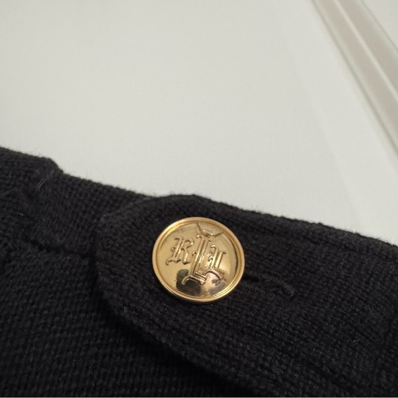 Lauren Ralph Lauren Black Jacket with Gold Accents, P/M - Picture 8 of 13